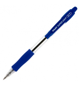 Caneta esferográfica retrátil super grip 0.7mm azul Pilot
