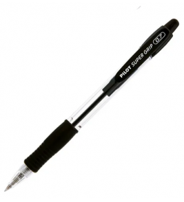 Caneta retrátil super grip 0.7mm preta Pilot