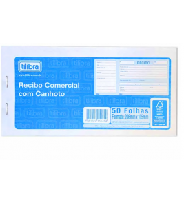 Recibo comercial com canhoto 151459 pequeno 50 folhas Tilibra