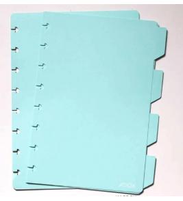 Subcapas e abas para caderno de disco médio azul aquamarine Adox