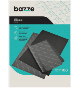 Papel carbono 1 face preto A4 Bazze