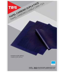 Papel carbono 2 faces azul 667966 Tris