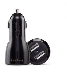 Carregador veicular universal 2 portas USB preto Intelbras