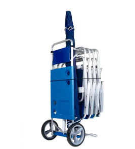 Carro de praia multifuncional azul 49x52x1.11cm Mor