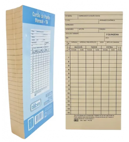 Cartão de ponto mensal TA 15023-1 com 100 Tilibra