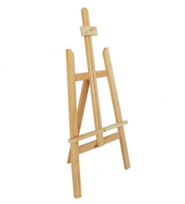 Cavalete para pintura tripé tipo régua 62cm madeira Cortiarte