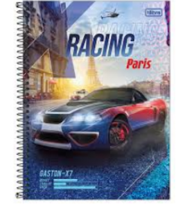 Caderno espiral capa dura 20 matérias 320 folhas x-rancing universitário Tilibra