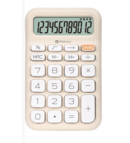 Calculadora de mesa 12 dígitos bege Procalc
