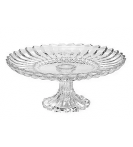 Centro de mesa cristal com pé jenova 30cm Class Home