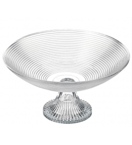Centro de mesa de vidro com pé espiral 28x15x28cm Vitazza 