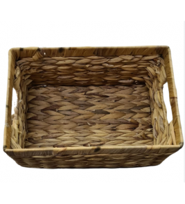 Cesto palha com alça marrom 30x21x9cm Unicasa