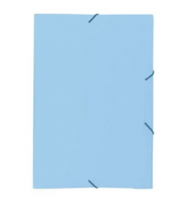 Pasta oficio fina com elástico azul pastel Acp