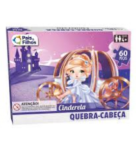 Quebra-cabeça cinderela 60 peças Pais e Filhos 