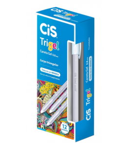 Caneta gel trigel 0.8mm branca Cis