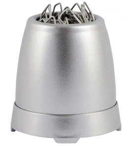 Porta clips metalizado prata fosco Maxcril/Waleu