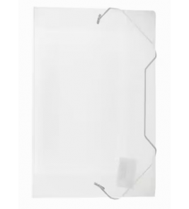 Pasta oficio fina com elástico cristal Acp