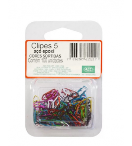 Clips 5 coloridos com 100 unidades ACC