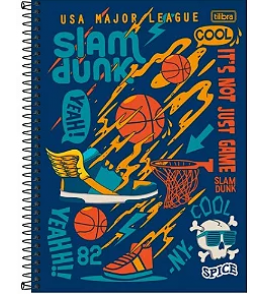 Caderno espiral capa dura 12 matérias 192 folhas spice masculino universitário Tilibra