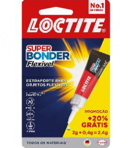Cola instantânea super bonder flexível 2,4gr  Loctite