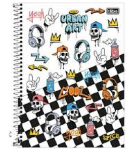 Caderno espiral capa dura 10 matérias 160 folhas spice masculino unid. universitário Tilibra
