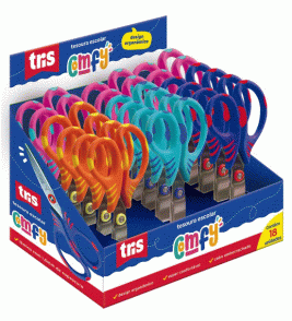 Tesoura escolar 14.5cm comfy cores