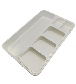 Organizador multiuso branco com divisórias 40x26,55x5cm Plasvale