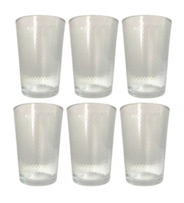 Conjunto com 06 copos de vidro latino piramid 190ml IB Glass