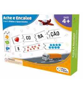 Quebra-cabeça ache e encaixe 2 em 1 Pais e Filhos