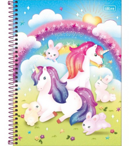 Caderno espiral capa dura 1 matéria 80 folhas blink Tilibra