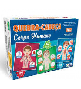 Quebra-cabeça corpo humano kit com 24 36 48 peças Pais e Filhos
