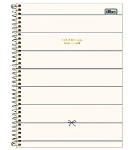 Caderno espiral capa dura 12 matérias 192 folhas west village universitário Tilibra