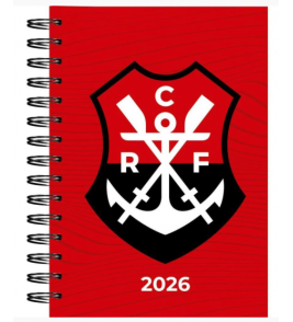 Agenda espiral flamengo 160 folhas Kit