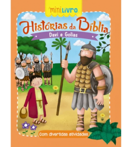 Livro história mini Davi e Golias 16 páginas Ciranda Cultural 