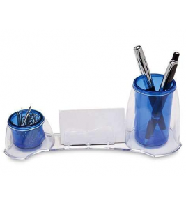 Porta caneta clips lembrete 3022c azul Dello