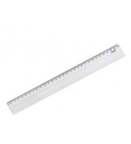 Régua 30cm max premium cristal com apoio para dedo Maxcril/Waleu