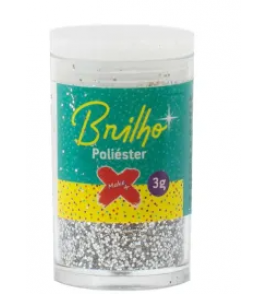 Glitter pó 3gr prata Make+