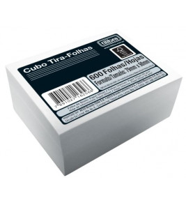 Cubo tira folhas branco 16256-6 com 600 folhas 8x10cm Tilibra
