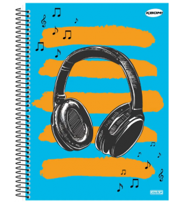 Caderno espiral capa dura 1 matéria 96 folhas kbom masculino universitário São Domingos