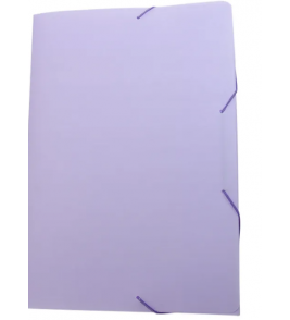 Pasta oficio fina com elástico linho lilas pastel Dello