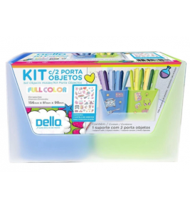 Porta objeto kit full com 2 cores azul verde Dello