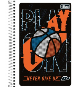 Caderno espiral capa dura 1/4 96 folhas d+ masculino Tilibra