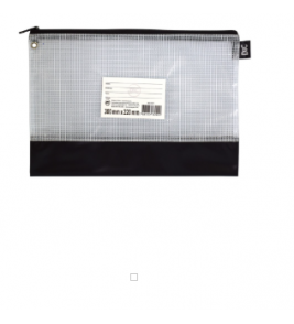 Pasta malote nylon com zíper preto e branco 300x220mm Dac