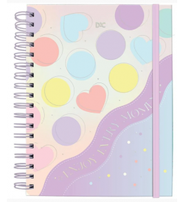 Caderno espiral capa dura 10 matérias 80 folhas smart enjoy Dac