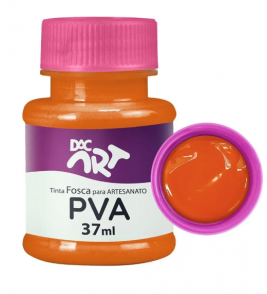 Tinta para artesanato pva fosca laranja 37ml Dac