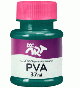 Tinta para artesanato pva fosca verde bandeira 3ml Dac