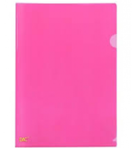 Pasta em L a4 910pp bubble rosa Dac