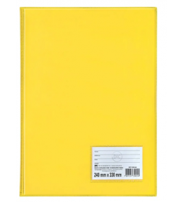 Pasta catalogo oficio com 4 colch amarelo 10 envelopes  Dac