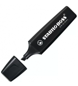 Marcador de texto boss preto Stabilo