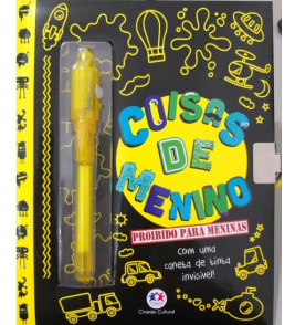 Diário coisas de menino com caneta Ciranda Cultural
