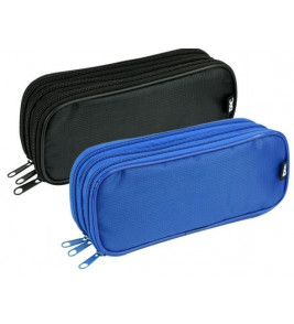 Estojo escolar médio triplo cores Dac